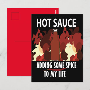 Cartão Postal Molho Picante Ketchup Fogo Pimenta Vermelha