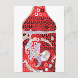 Cartão Postal molho quente sequin