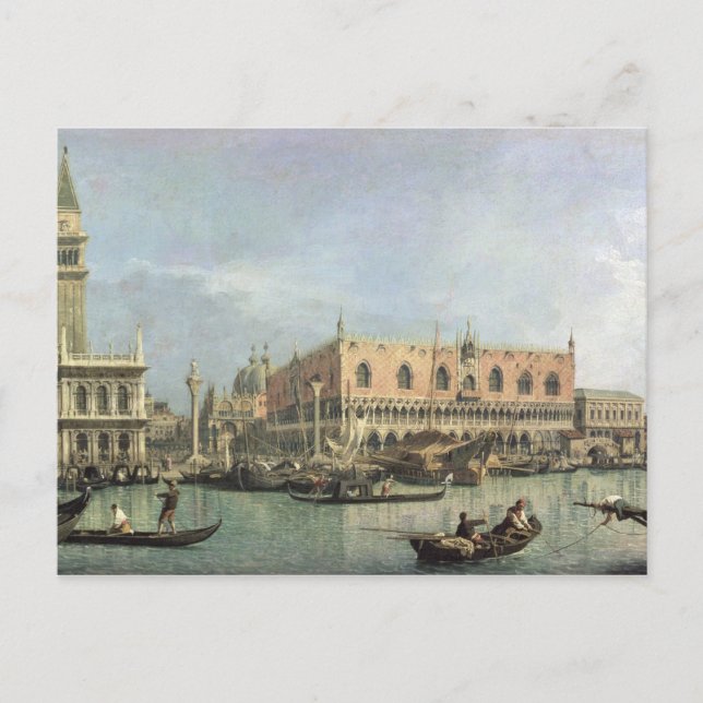 Cartão Postal Molo e Piazzetta San Marco, Veneza (petróleo) (Frente)