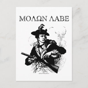 Cartão Postal Molon Labe Minuteman