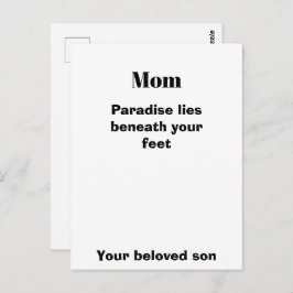 Cartão Postal Mom Quote Post card Mom's Gift