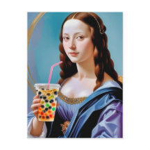 Momento do Chá da Bolha de Mona Lisa