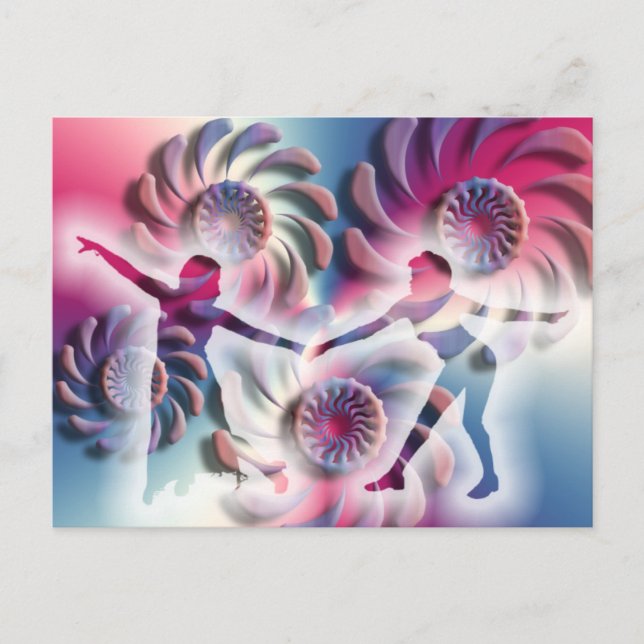 Cartão Postal Momento mágico da dança (Frente)