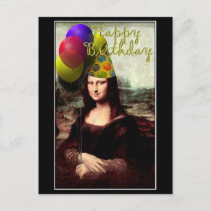 Cartão Postal Mona Lisa - A Garota do Aniversário