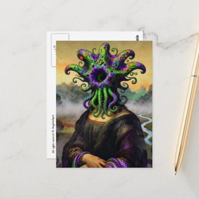 Cartão Postal Mona Lisa Cthulhu (Frente/Verso In Situ)