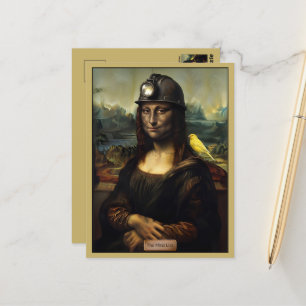 Cartão Postal Mona Lisa engraçada paródia