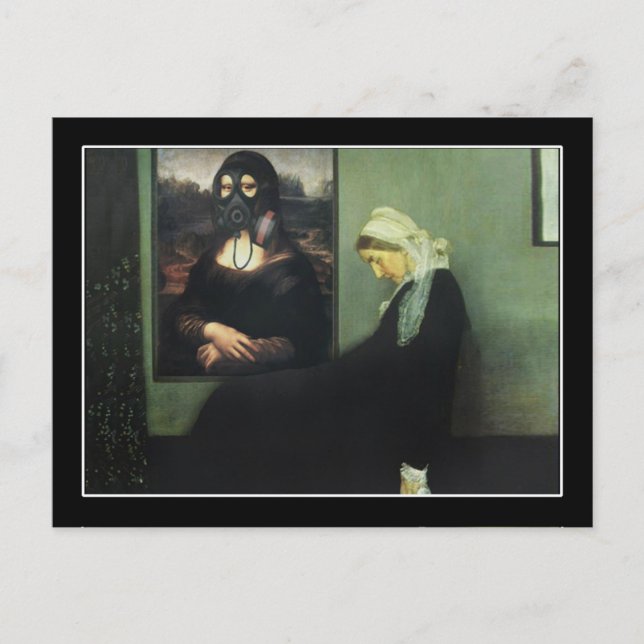Cartão Postal Mona Lisa Gassed Mãe de Whistler (Frente)