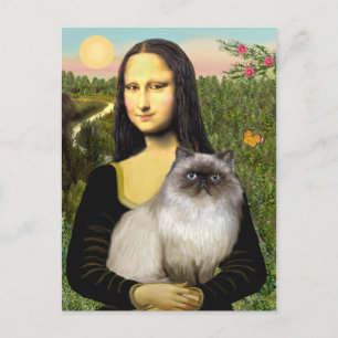 Cartão Postal Mona Lisa - Gato de Himalaia 7