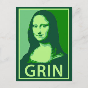 Cartão Postal Mona Lisa Grin