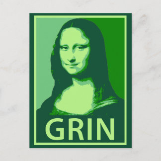 Cartão Postal Mona Lisa Grin