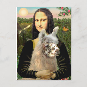 Cartão Postal Mona Lisa & Her Llama