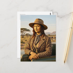 Cartão Postal Mona Lisa na Safari de Vida Selvagem Africana
