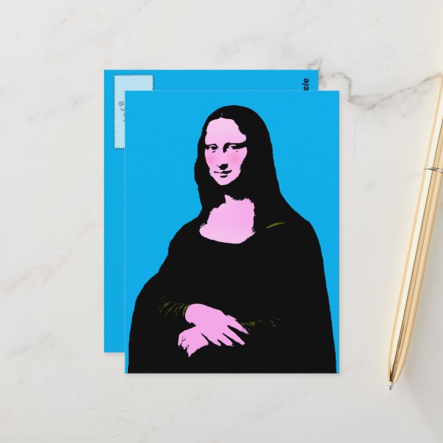 Cartão Postal Mona Lisa Pop Art  (Frente/Verso In Situ)