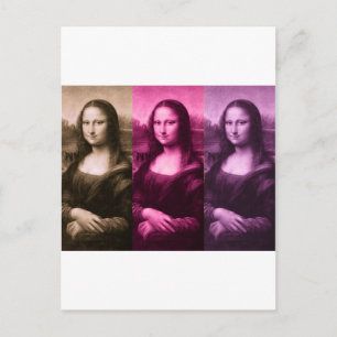 Cartão Postal Mona Lisa Purple Chocolate Rosa