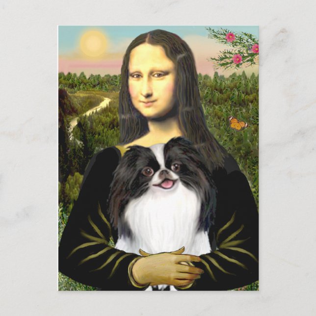 Cartão Postal Mona Lisa - queixo japonês 3 (Frente)