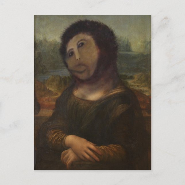 Cartão Postal Mona Lisa restaurada (Frente)