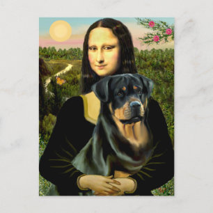 Cartão Postal Mona Lisa - Rottweiler ( nº 3)