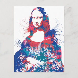Cartão Postal Mona Lisa splach