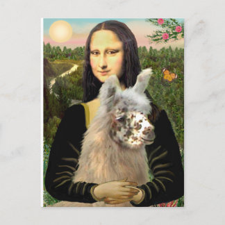 Cartão Postal Mona Lisa & Sua Lhama