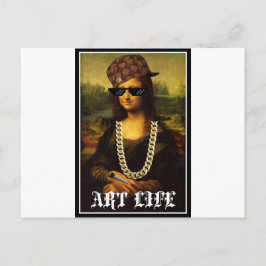 Cartão Postal Mona Lisa Thug Life Art Life