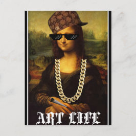 Cartão Postal Mona Lisa Thug Life Art Life