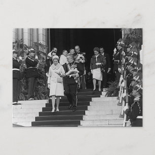 Cartão Postal Monaco Antigo Príncipe Alberto e Princesa Grace