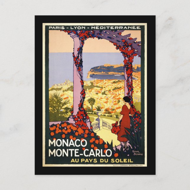 Cartão Postal Monaco Monte - Carlo (Frente)