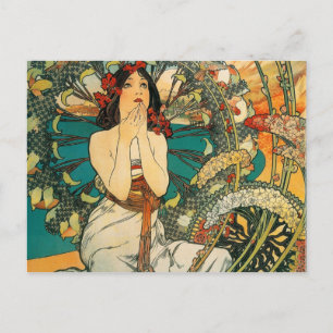 Cartão Postal Mônaco Monte Carlo Alphonse Mucha