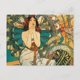 Cartão Postal Mónaco Monte Carlo Alphonse Mucha