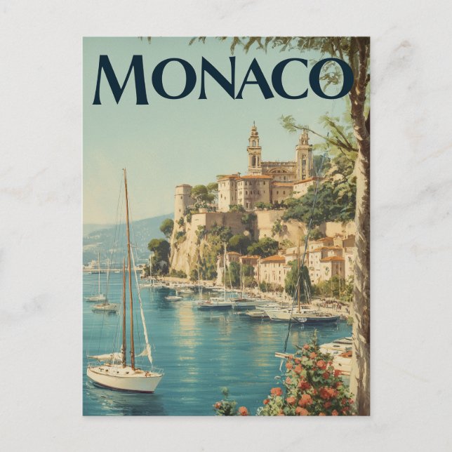 Cartão Postal Monaco vintage  (Frente)