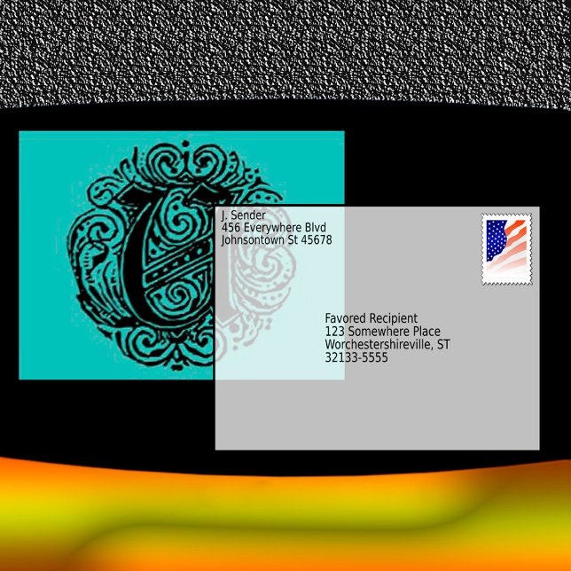 Cartão Postal Monarchia Vintage - Letra "U" (Criador carregado)