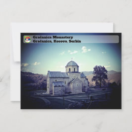 Cartão Postal MONASTÉRIOS SÉRVIOS - Mosteiro de Gračanica