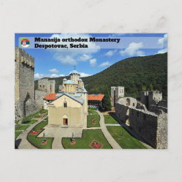 Cartão Postal MONASTÉRIOS SÉRVIOS - mosteiro de Manasija