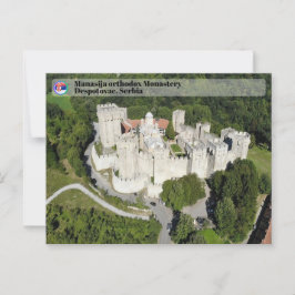 Cartão Postal MONASTÉRIOS SÉRVIOS - mosteiro de Manasija 3