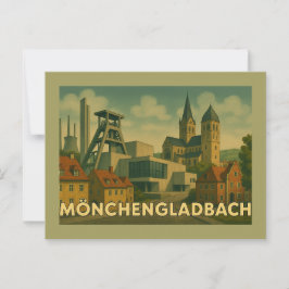 Cartão Postal Mönchengladbach Alemanha Arte Urbana