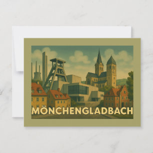 Cartão Postal Mönchengladbach Alemanha Arte Urbana