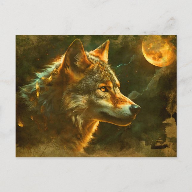 Cartão Postal Mondlicht Wolf 2 (Frente)