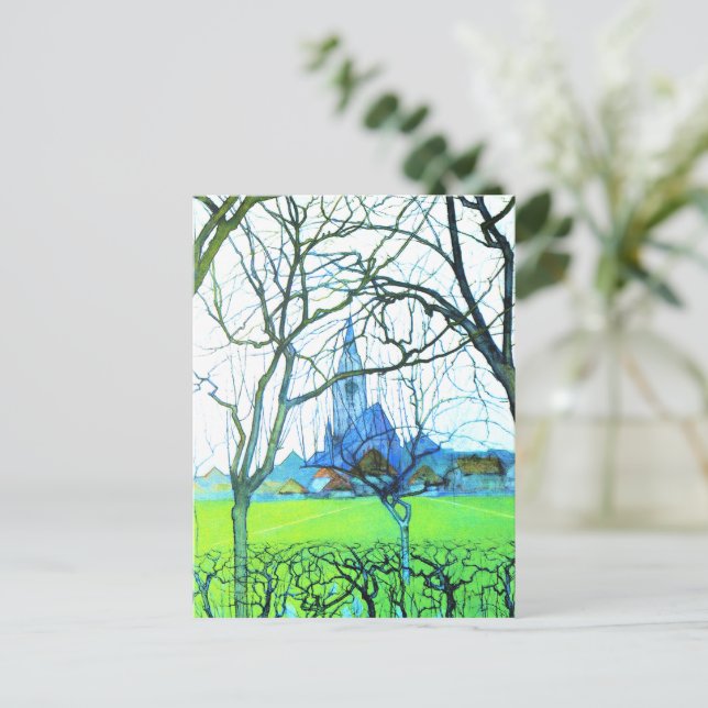 Cartão Postal Mondrian - Igreja de St. Jacob por Piet Mondrian (Em pé/Frente)