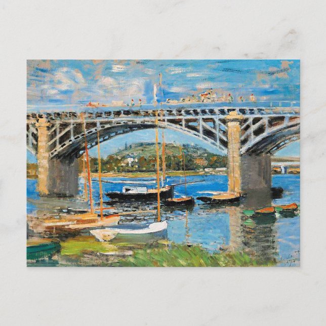 Cartão Postal Monet - A Ponte sobre o Sena, (Frente)