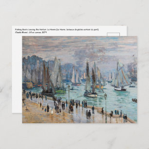 Cartão Postal Monet - Barcos De Pesca Que Saem Do Porto, Le Havr