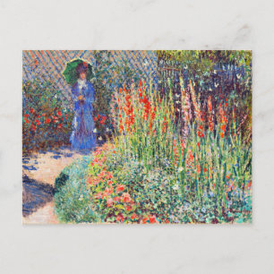 Cartão Postal Monet - Cama Flor Arredondada, famosa pintura,