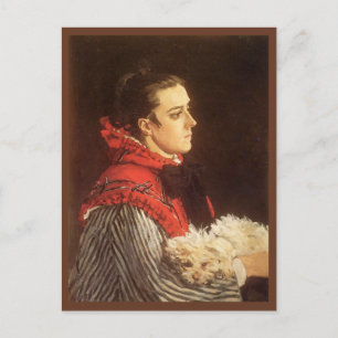 Cartão Postal Monet - Camille com um pequeno cão