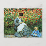 Cartão Postal Monet - Camille Monet e Child<br><div class="desc">A pintura de Claude Monet,  Camille Monet e Child.</div>