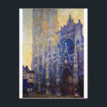 Cartão Postal Monet - Catedral de Rouen, Efeito Manhã<br><div class="desc">Pintura de Claude Monet,  Catedral de Rouen,  Portal,  Efeito Morning (Série Catedral de Rouen)</div>