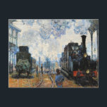 Cartão Postal Monet - Chegada do comboio da Normandia,<br><div class="desc">Chegada do trem da Normandia,  famosa pintura de Claude Monet</div>