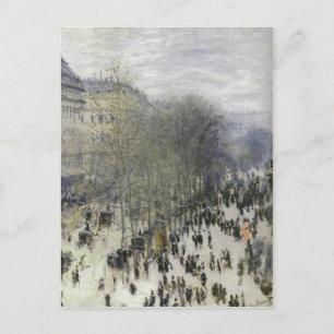 Cartão Postal Monet, Claude Boulevard des Capucines 1873 Techniq
