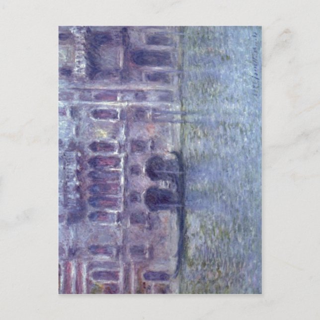 Cartão Postal Monet, Claude Palazzo da Mula, Venedig 1908 Techni (Frente)