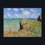 Cartão Postal Monet - Clifftop Walk em Pourville<br><div class="desc">Famosa pintura de Claude Monet,  Clifftop Walk em Pourville.</div>