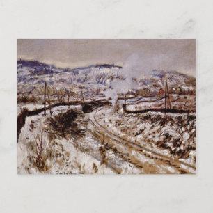 Cartão Postal Monet - Comboio na Neve na Argentina,