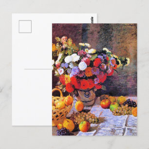Cartão Postal Monet - Flores e Frutas